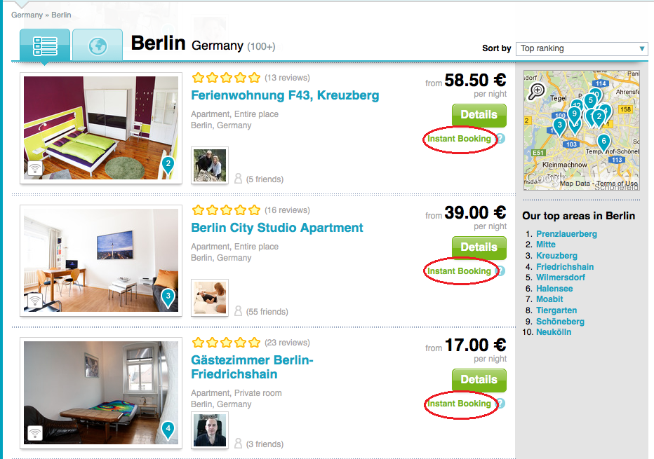 Berlin, Germany accommodation on 9flats.com
